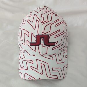 J.Lindeberg Arlene Golf Cap - Bridge Swirl White/Red (RARE/SOLD OUT)
